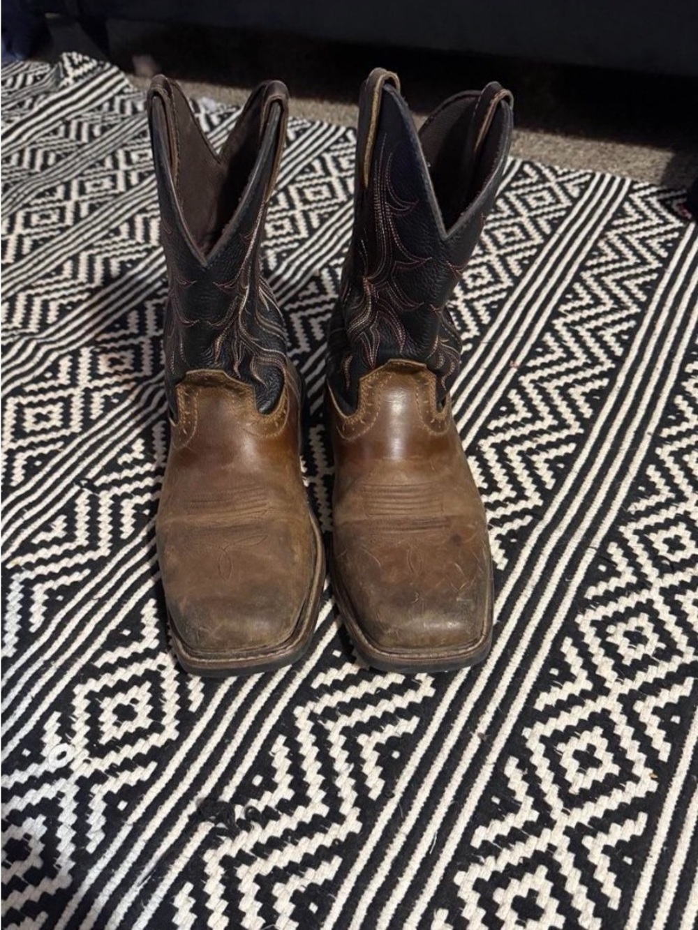Men's Justin Brown Leather Cowboy Boots - Classic Western Style